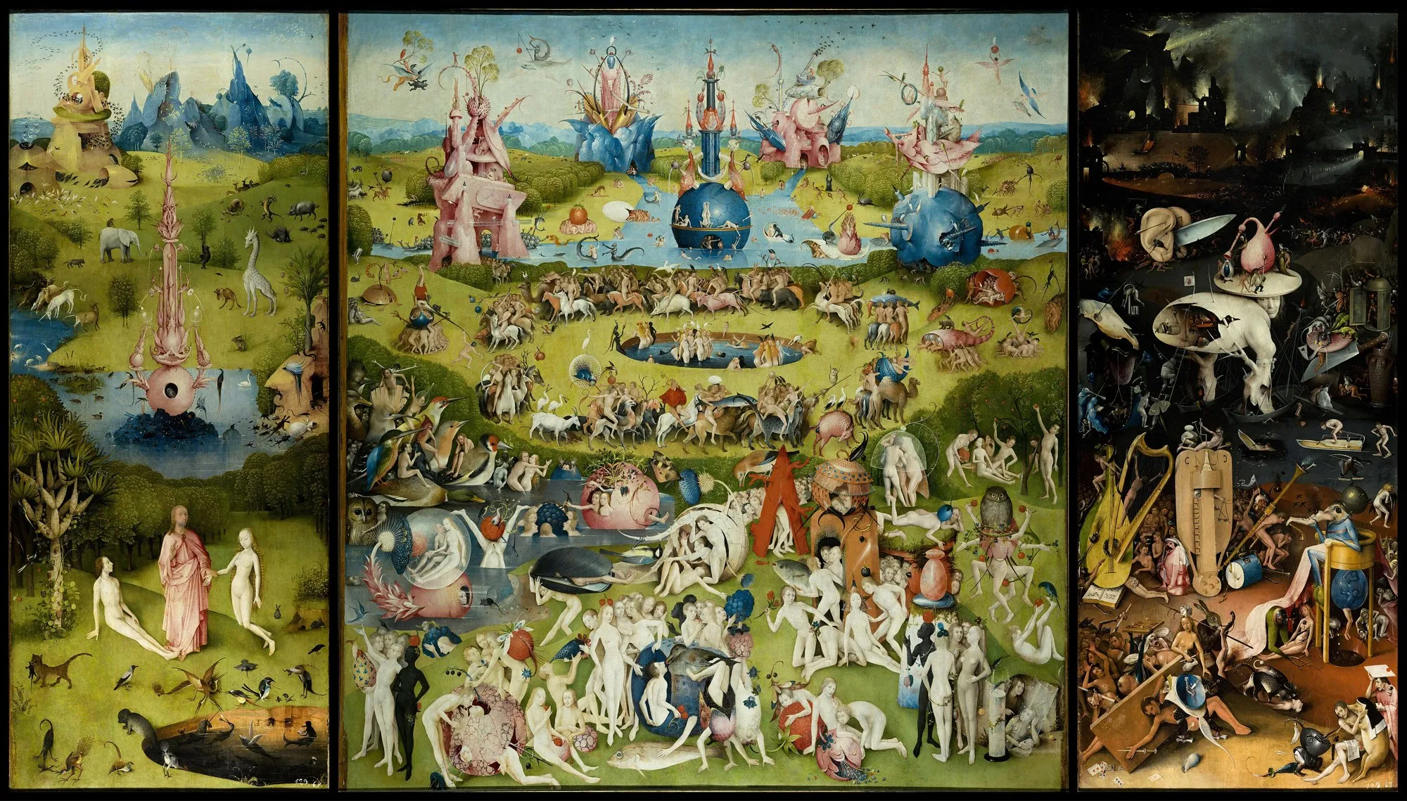 The Garden of Earthly Delights, Hieronymus Bosch, c. 1480 to 1505